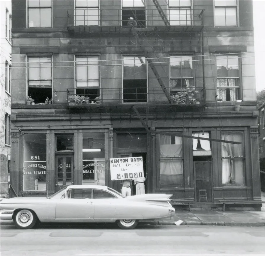Grier's family home, which was demolished to make way for the highway near the bridge. Photo: Kenyon-Barr Collection/Courtesy Cincinnati Museum Center

