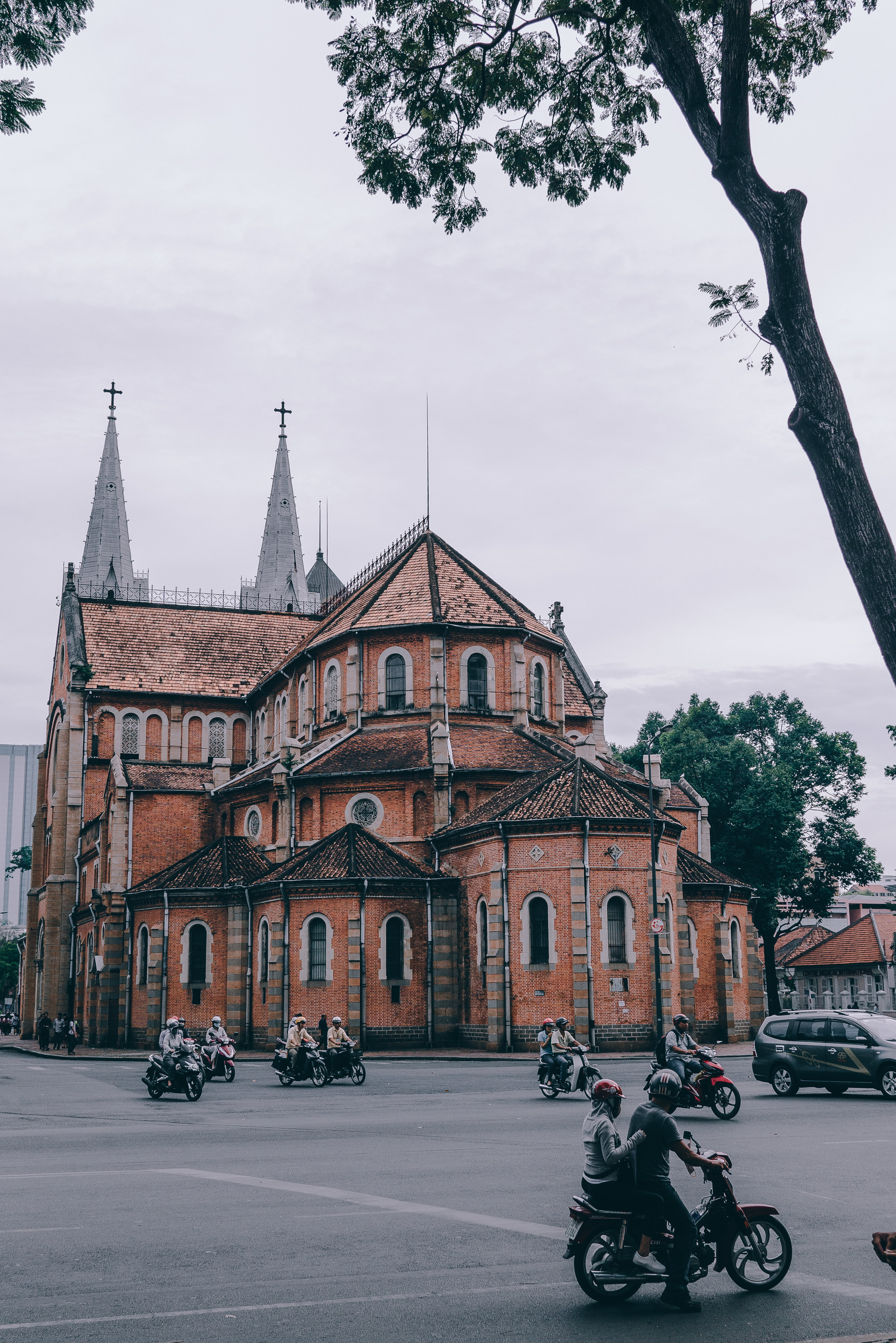 Rear view of the Saigon Notre-Dame Cathedral.