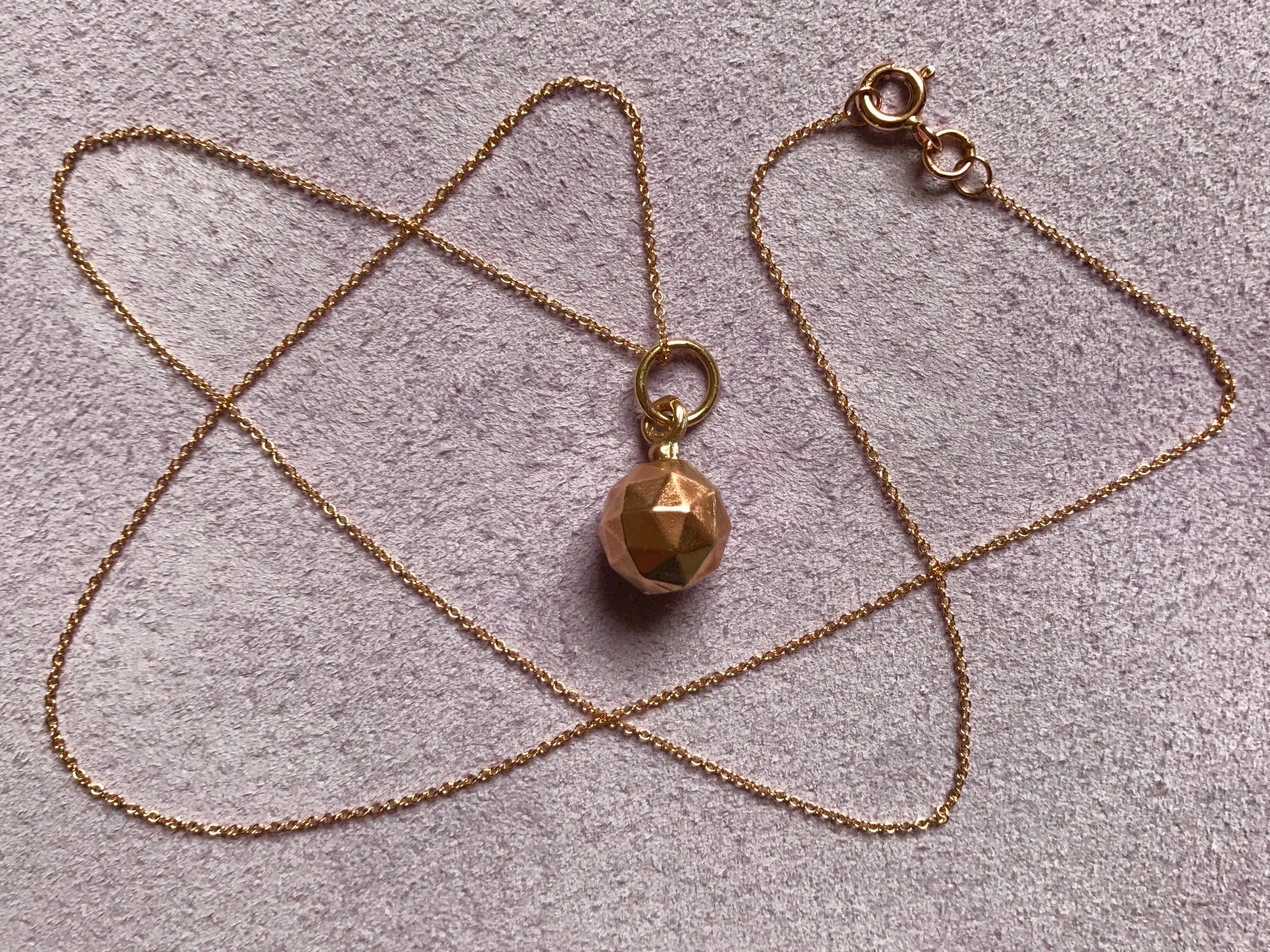 Tara Turner Fine Jewellery, Rose Gold Sphere pendant necklace.jpg