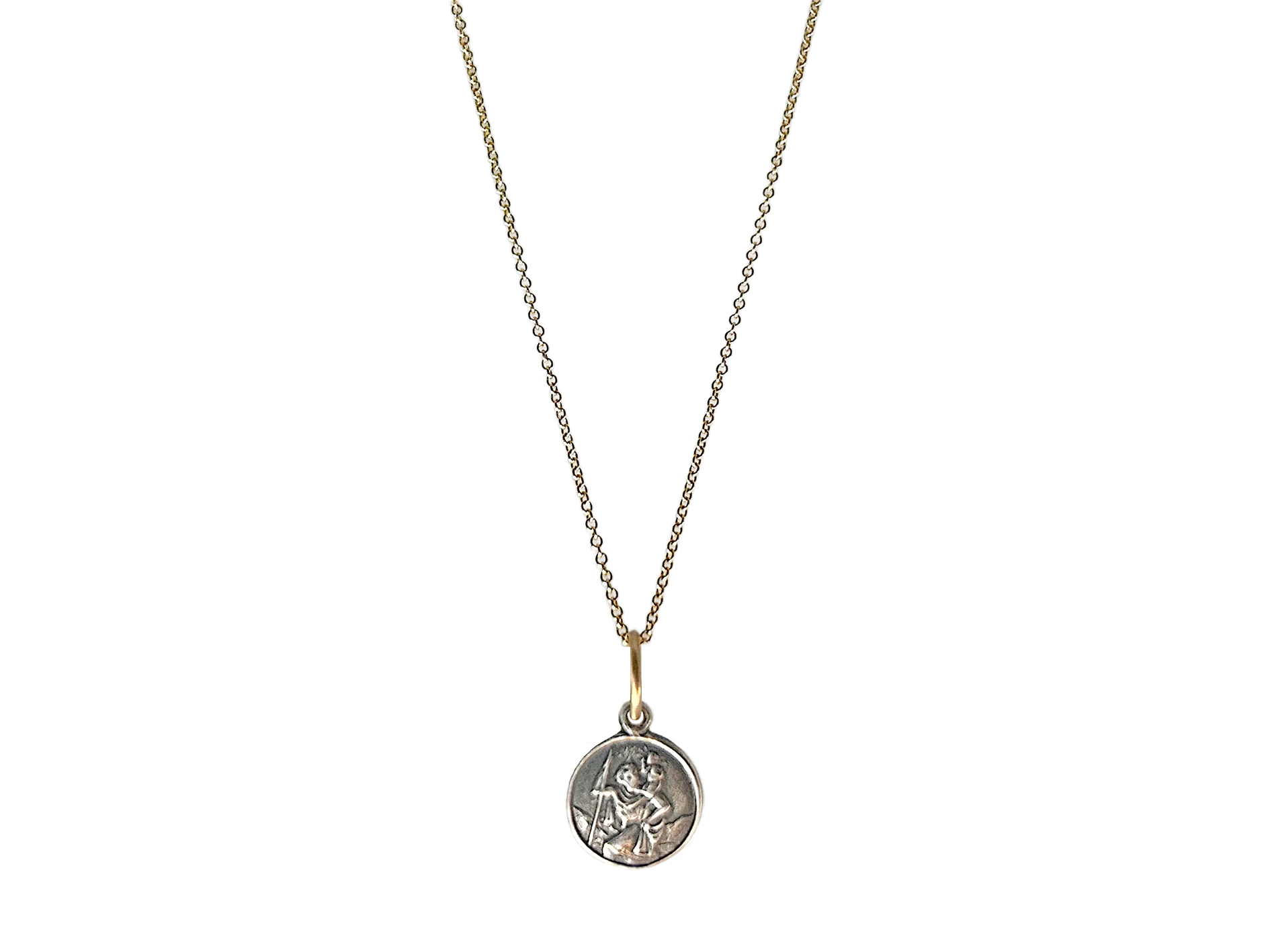 Mini Silver St. Christopher Necklace by Tara Turner.png