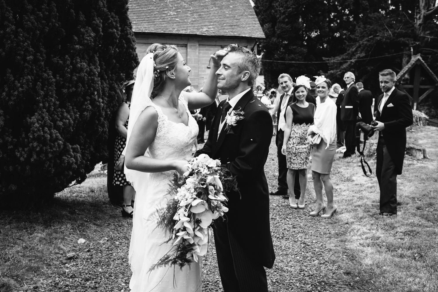 Olivia and Rob, Holy Trinity Church and Bourton Manor, Bourton, Shropshire, Wedding - July 2015