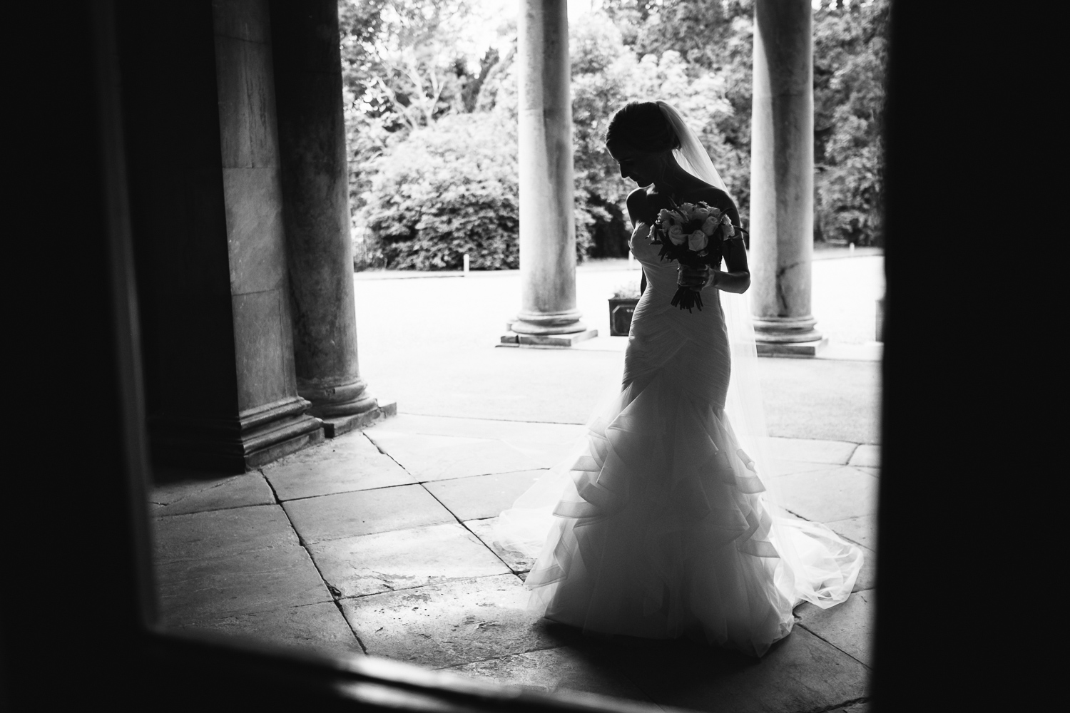 A beautiful bride. Ali taking some time out during her wedding to Armon in Leicestershire.