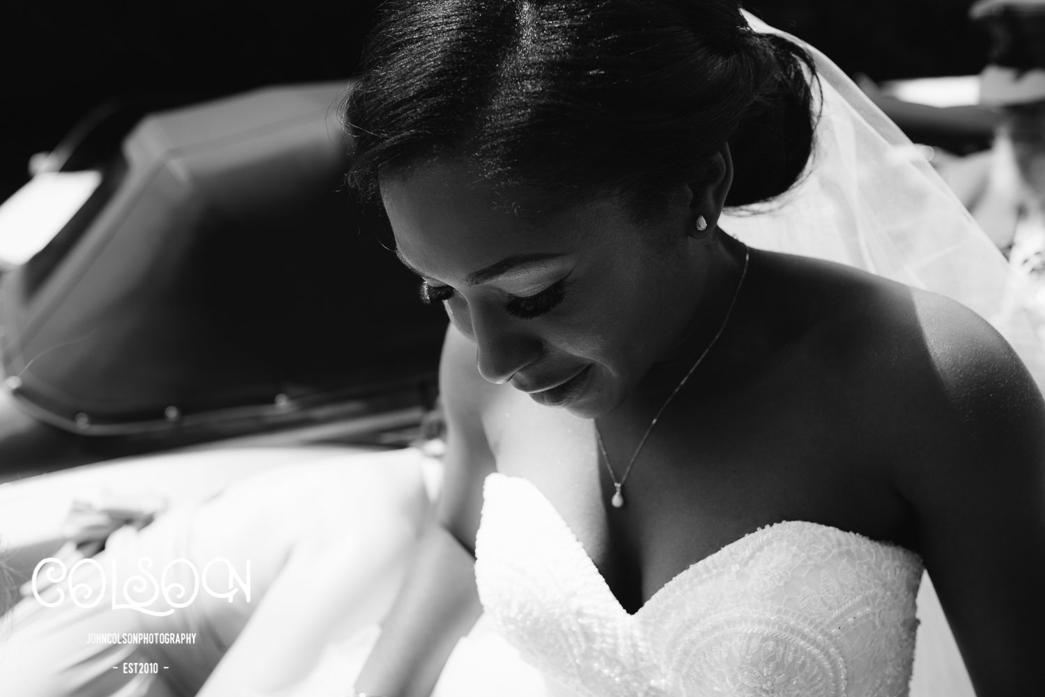 Beautiful Toyosi arriving at church for her wedding to Dolapo.
