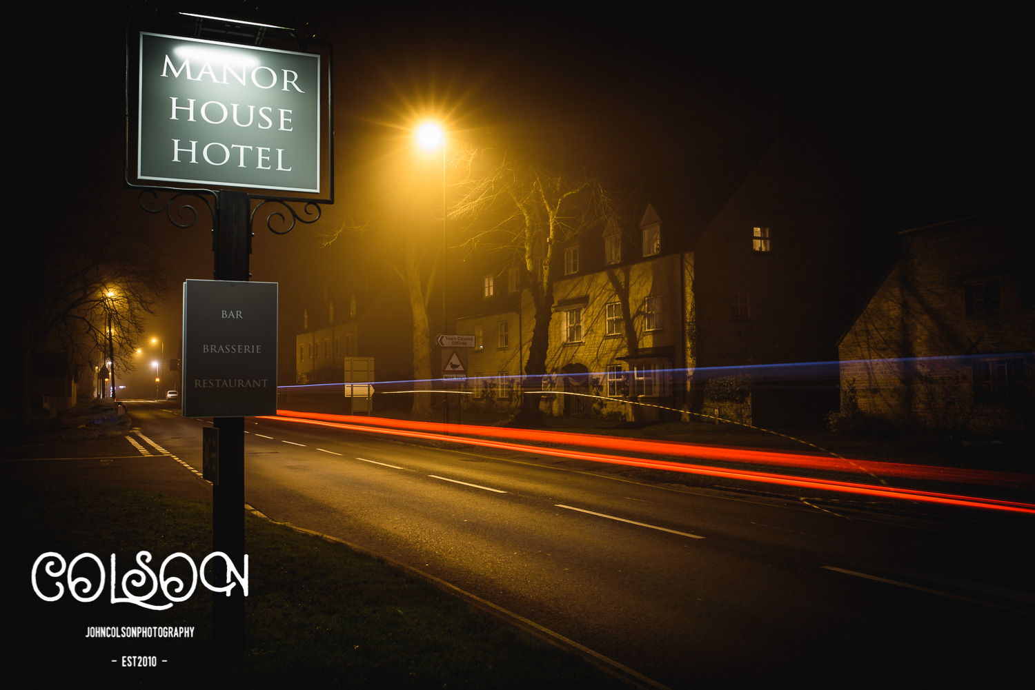 A foggy Cotwolds evening.