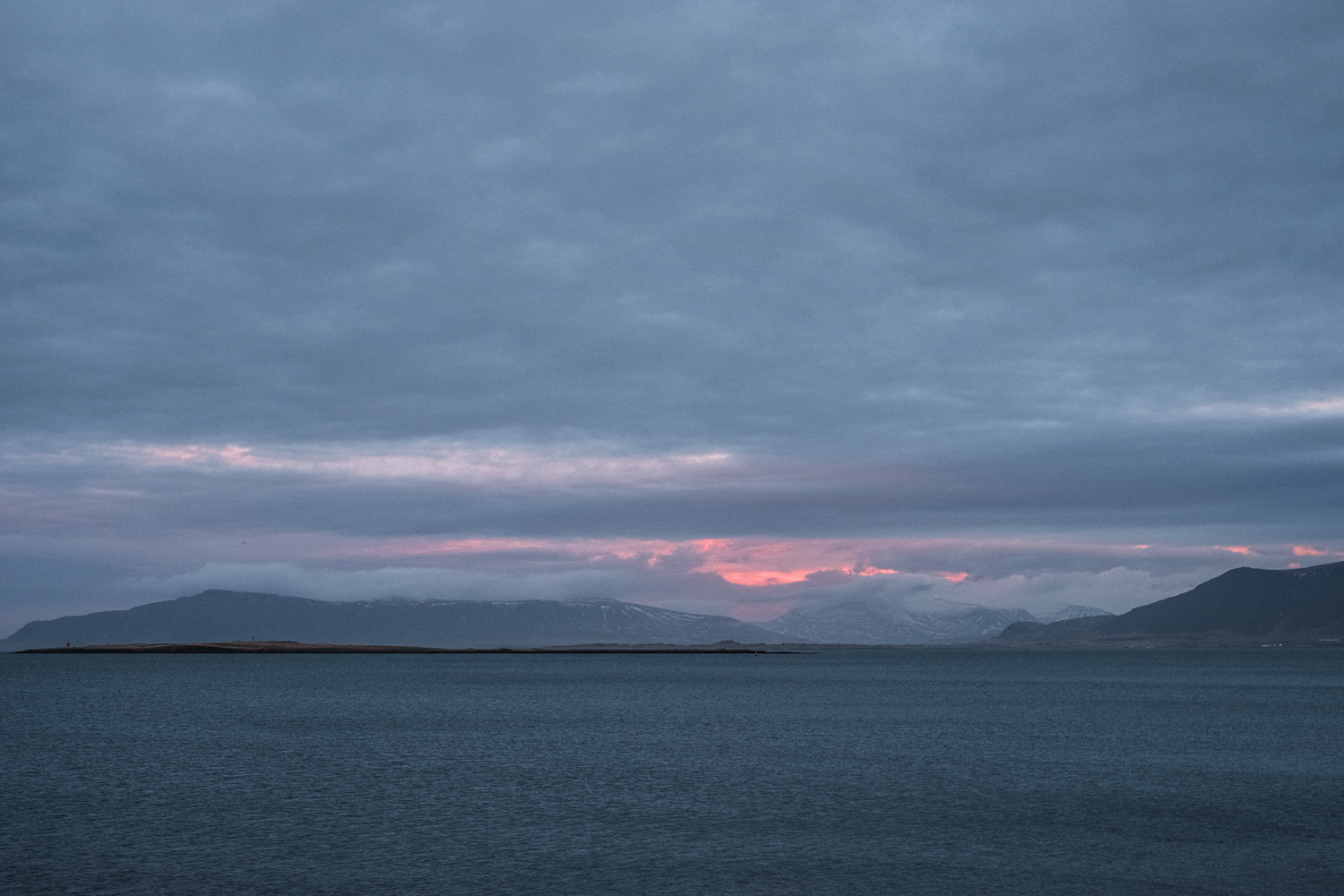 The view across Reykjavik bay at 11am.