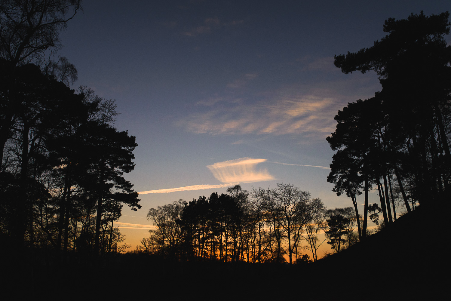 Sunset in Worcestershire.