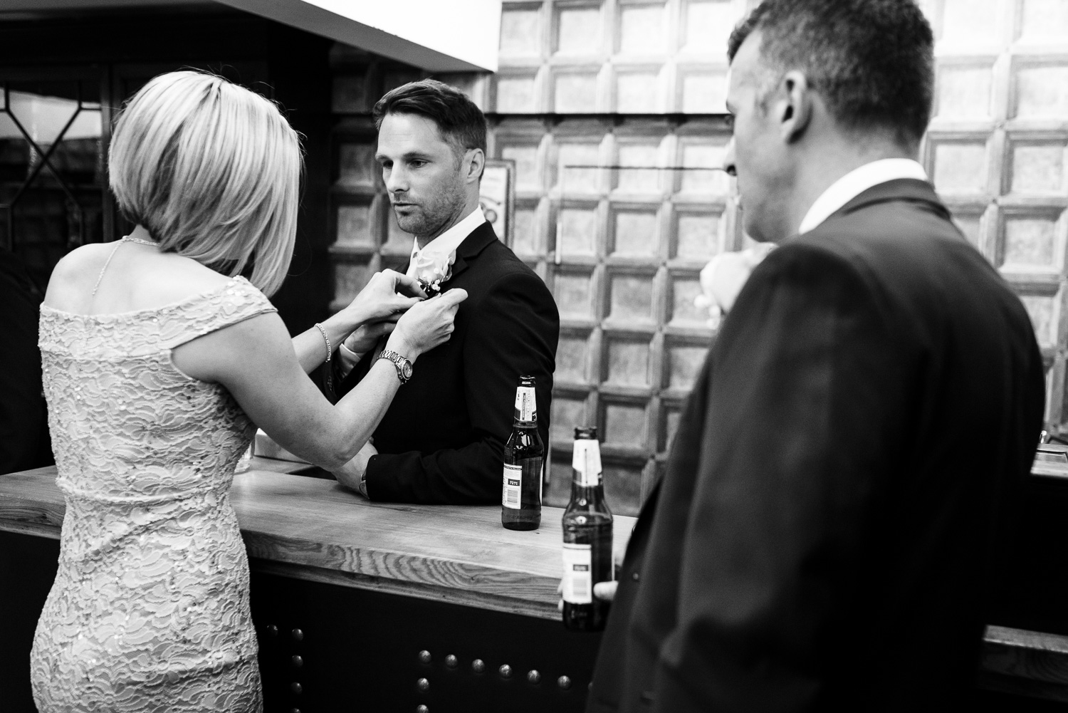 A nervous Groom ahead of his Herefordshire wedding.