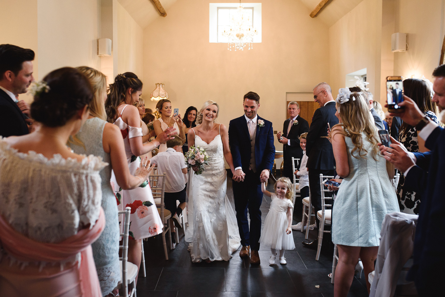 Just Married! Walking down the Aisle.