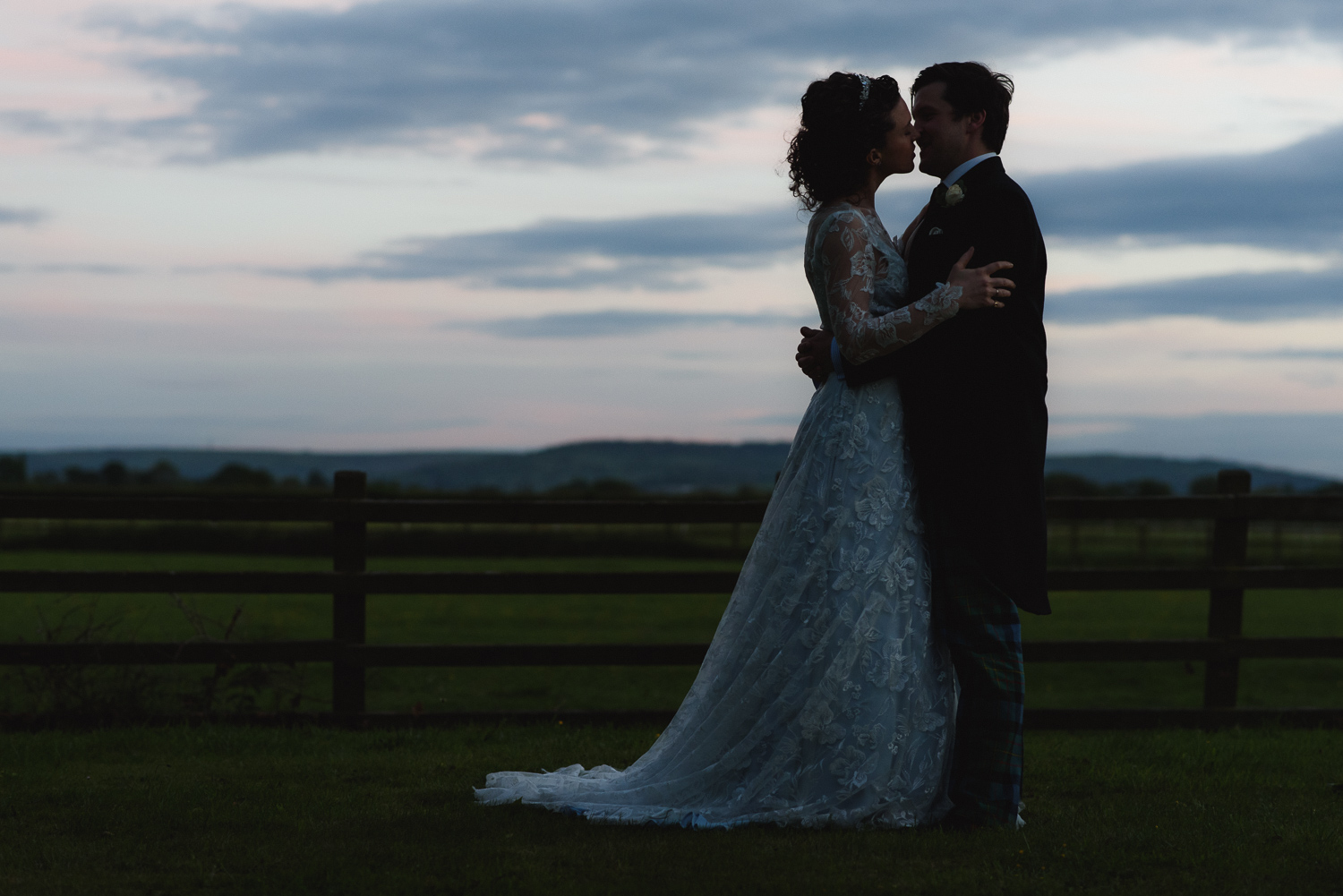 Wedding Photography at Sunset in Worcestershire, UK.