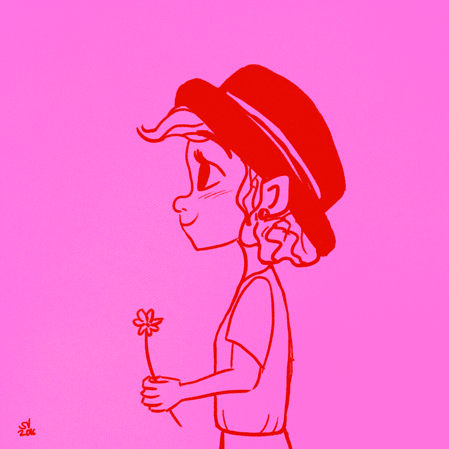 Counting flowers on the wall | GIF