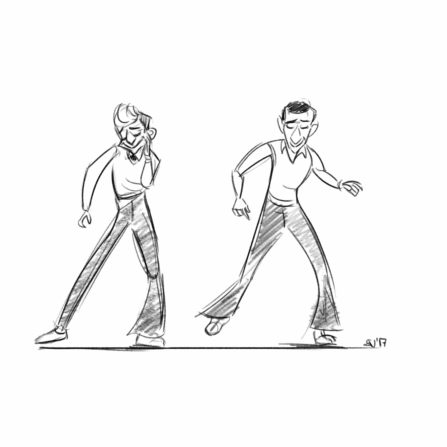 exercise based on a sequence from «Singing In The Rain»