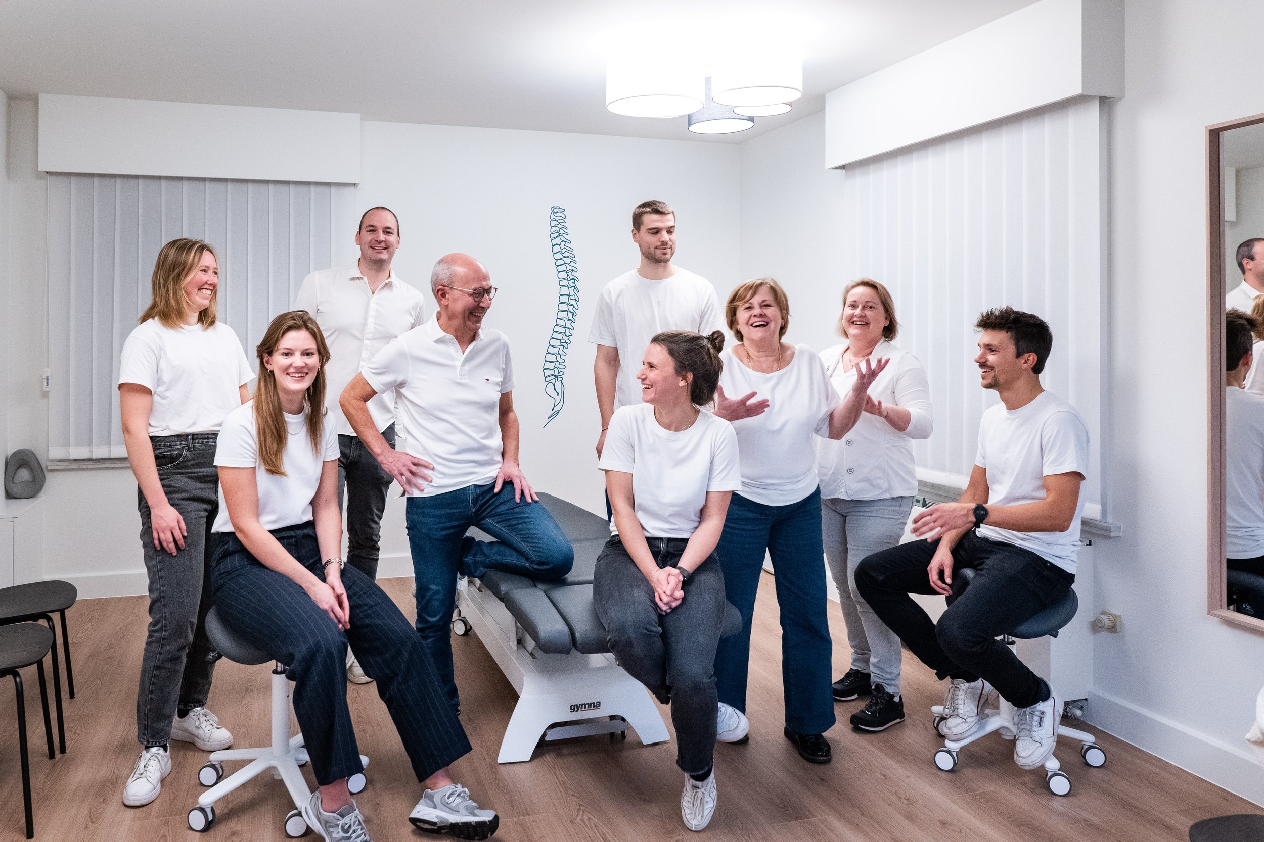 Teamfoto kinepunt groepspraktijk Gent