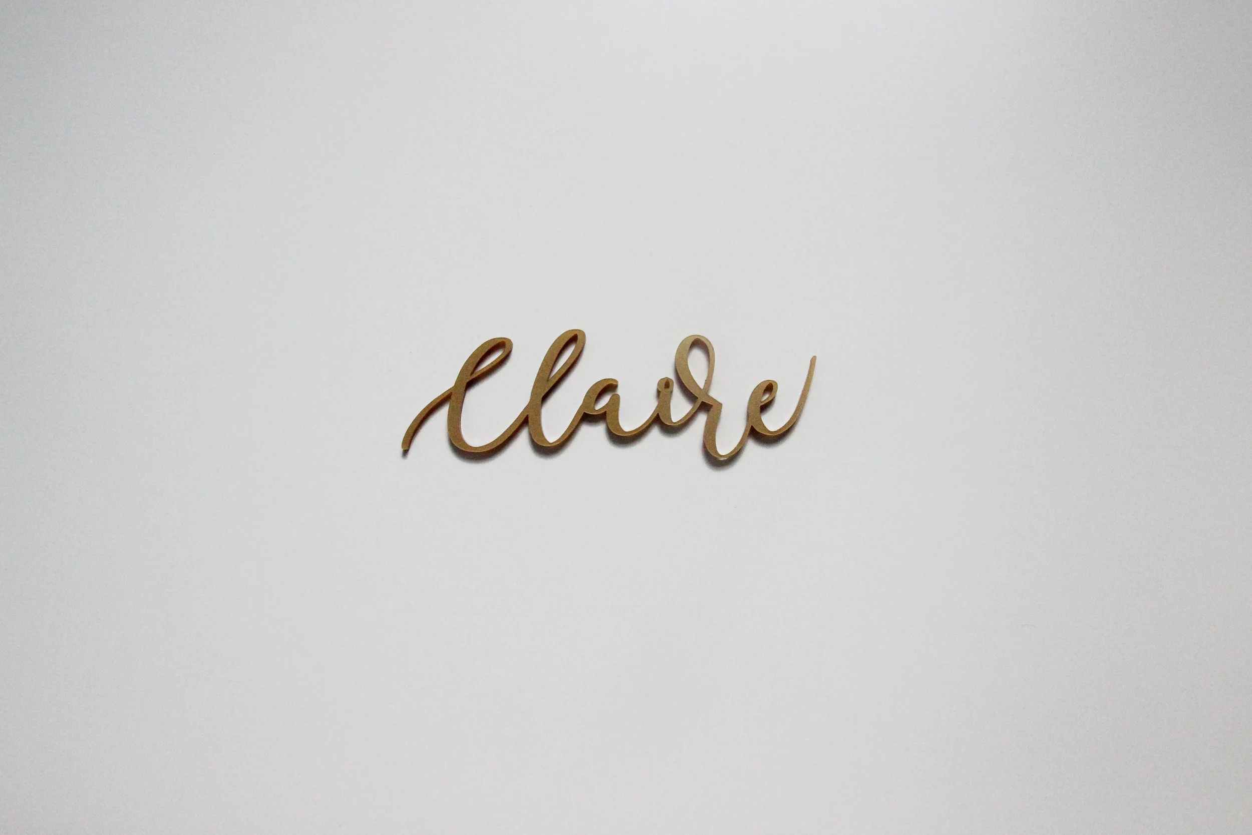laser cut, wooden, gold, silver, modern calligraphy wedding stationery, place name
