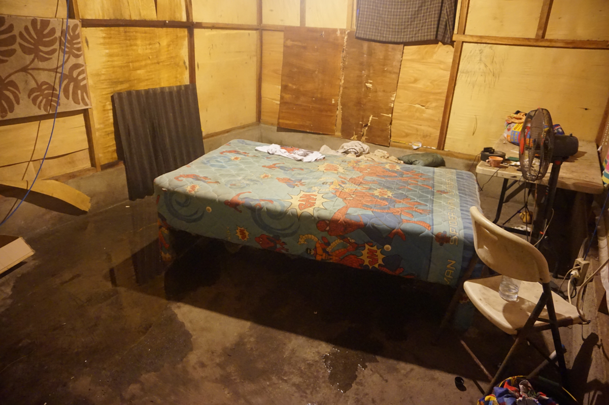Sometimes when it rains it floods... but this is the boys home. 