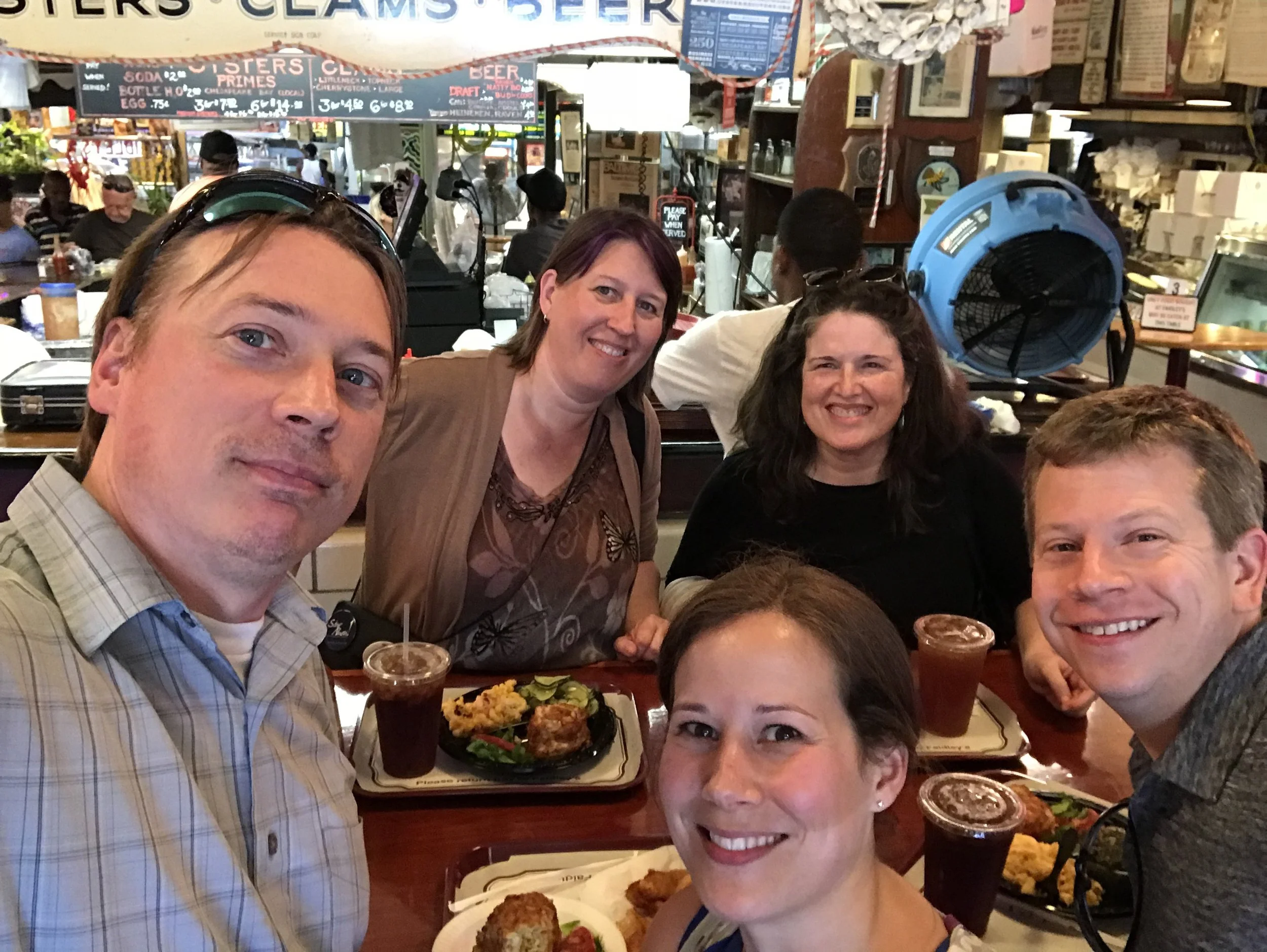 Kalemba, Budziak, Koch, Maguire, and Scozzafave get their crabcakes!