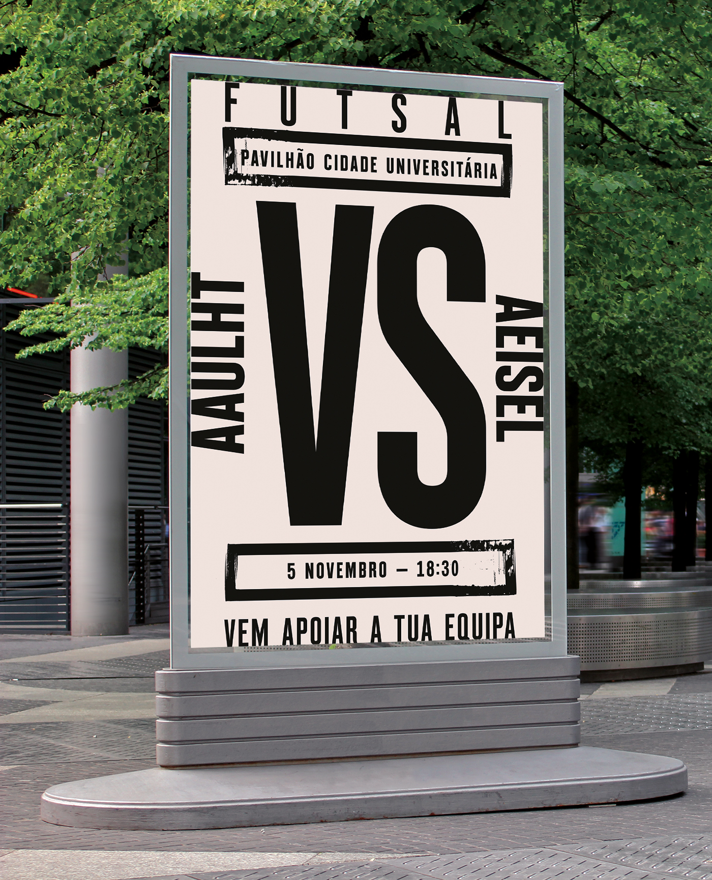 Poster for Académica Lusófona. Type in use: Montefiore by Colophon