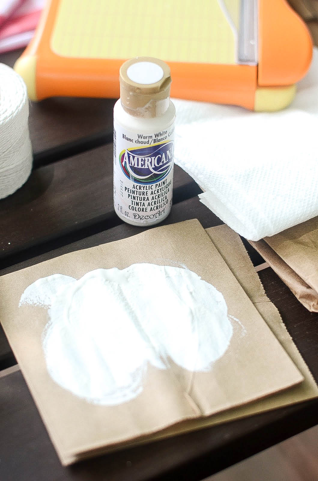 Use any white craft paint.