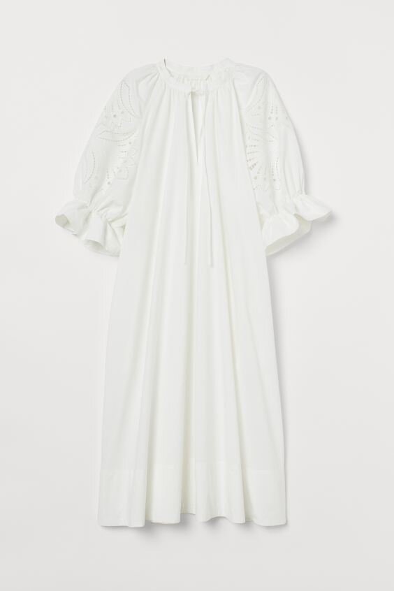White Cotton Dress  |  $35