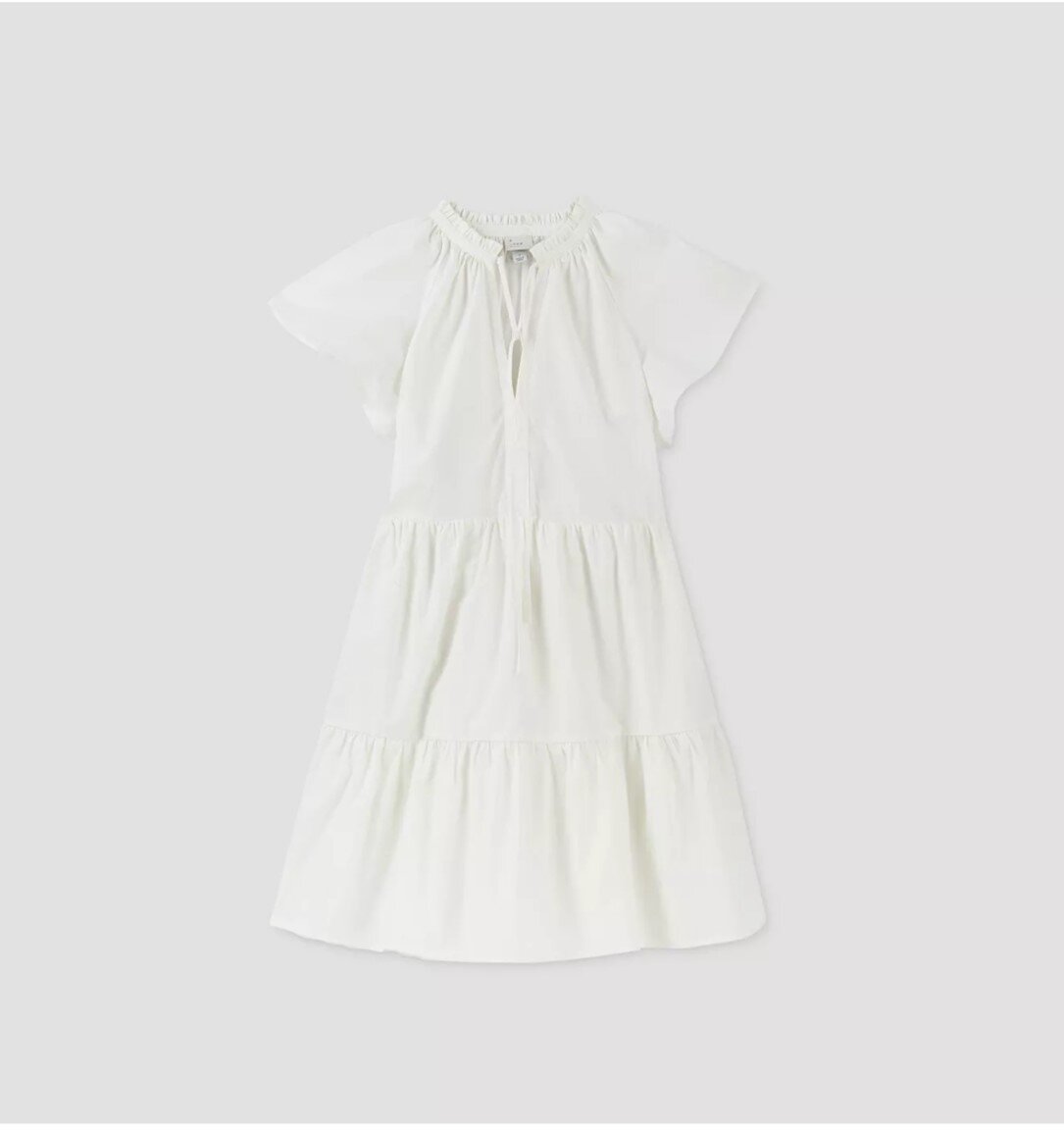 White Poplin Dress  |  $25