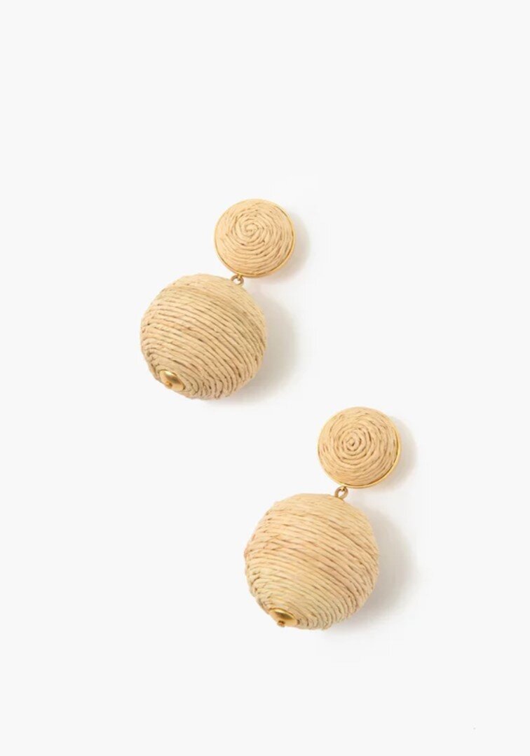 Raffia Earrings, $48