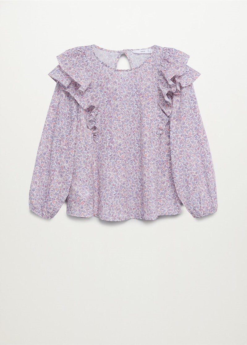 Floral Lavender Cotton Top, $80