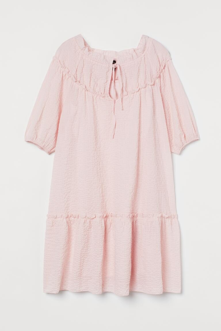 Pink Balloon Sleeve Dress, $35