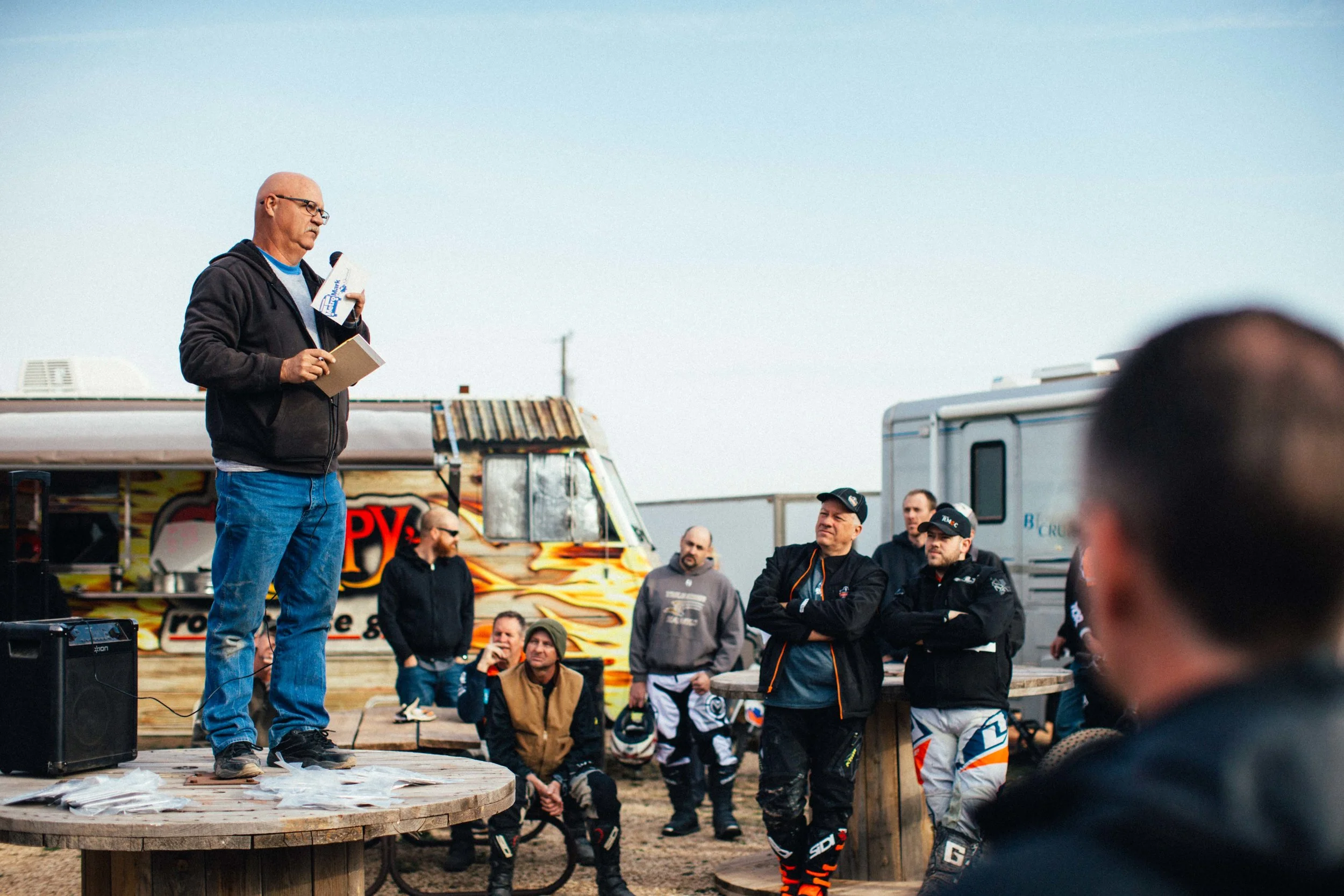 After a prayer and playing of the National Anthem, riders were briefed on what to expect out on the course.