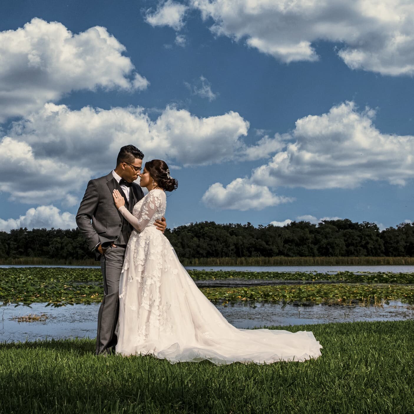 Harmony in the lake. The flow of love between two souls who would be willing to die for each another. This was a really special wedding for me because I had the honor to be the photographer in my nephew's wedding. Featuring @nataliesan9 &amp; @urena_