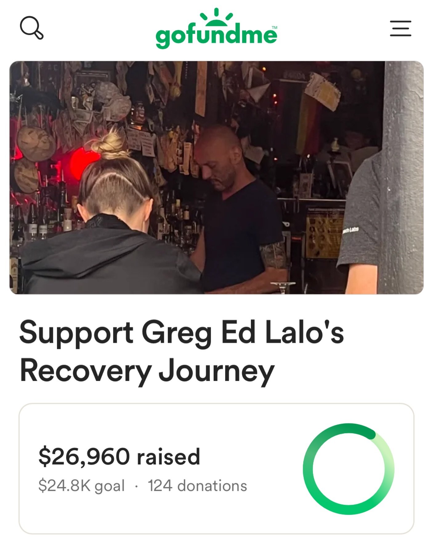 Link in bio. @gregedlalo is without a doubt one of the best and kindest people I know. This gofundme will help with medical and monthly bills while he heals up. Any contribution no matter how small will mean the world. ❤❤❤