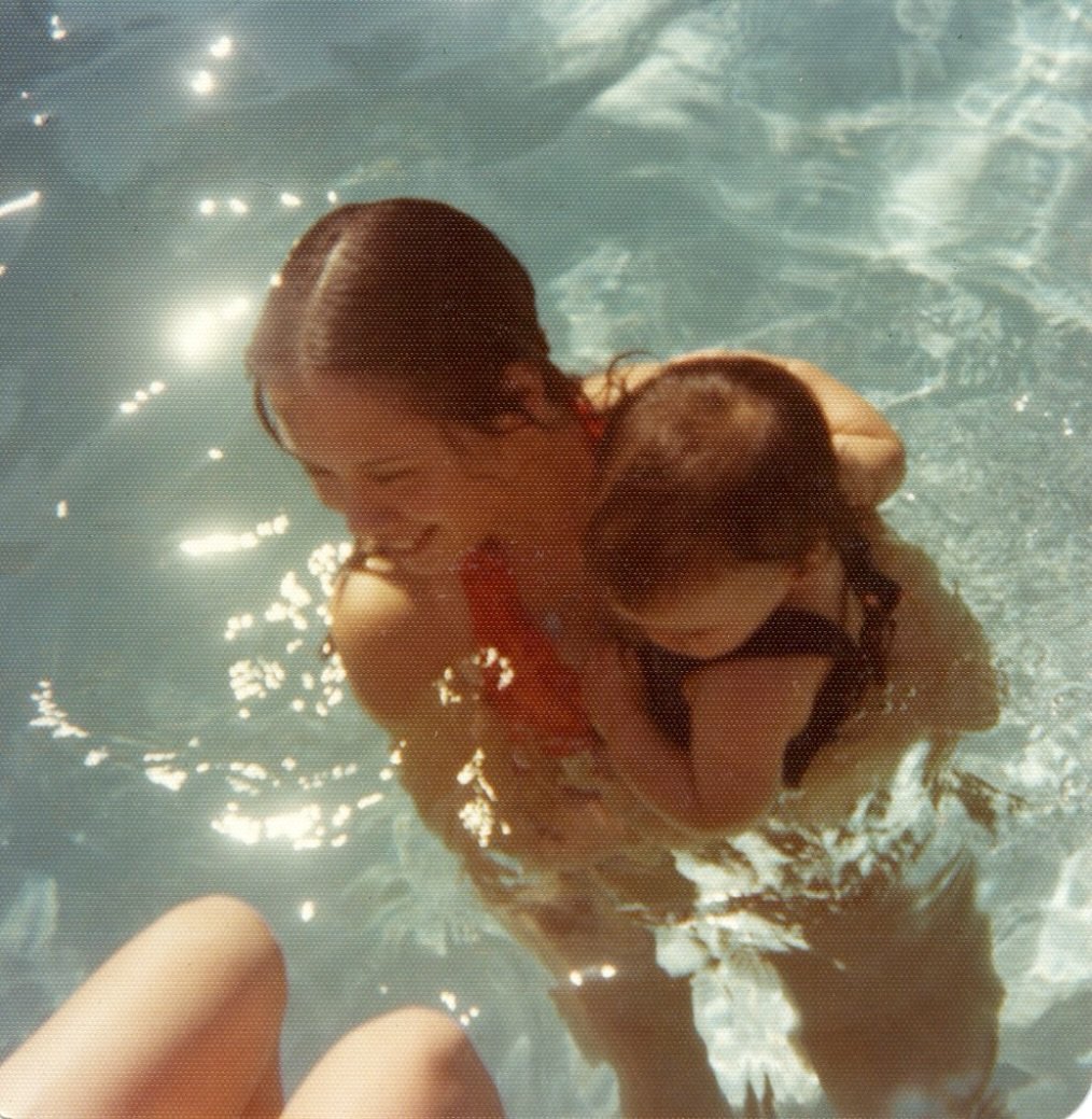 Mom and me(?) in the pool in Riverside sometime in the 70s. Happy Mother&rsquo;s Day, Mama!! 🌺