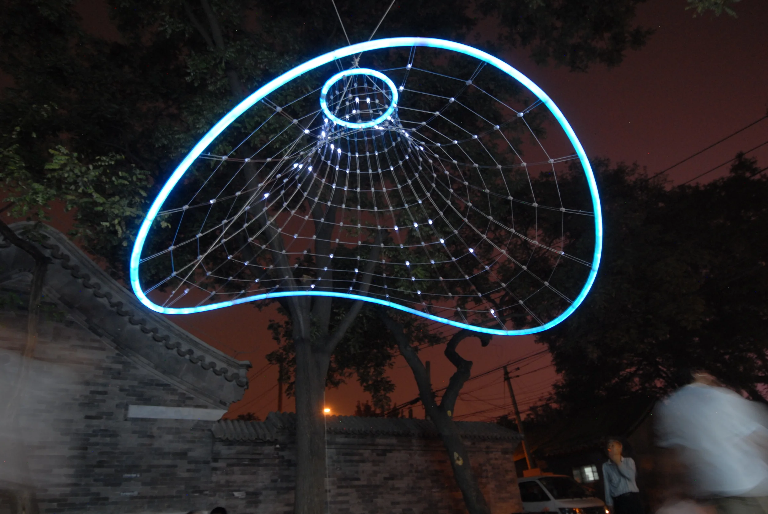 ResoNet at close up view 共鸣网灯光装置近照