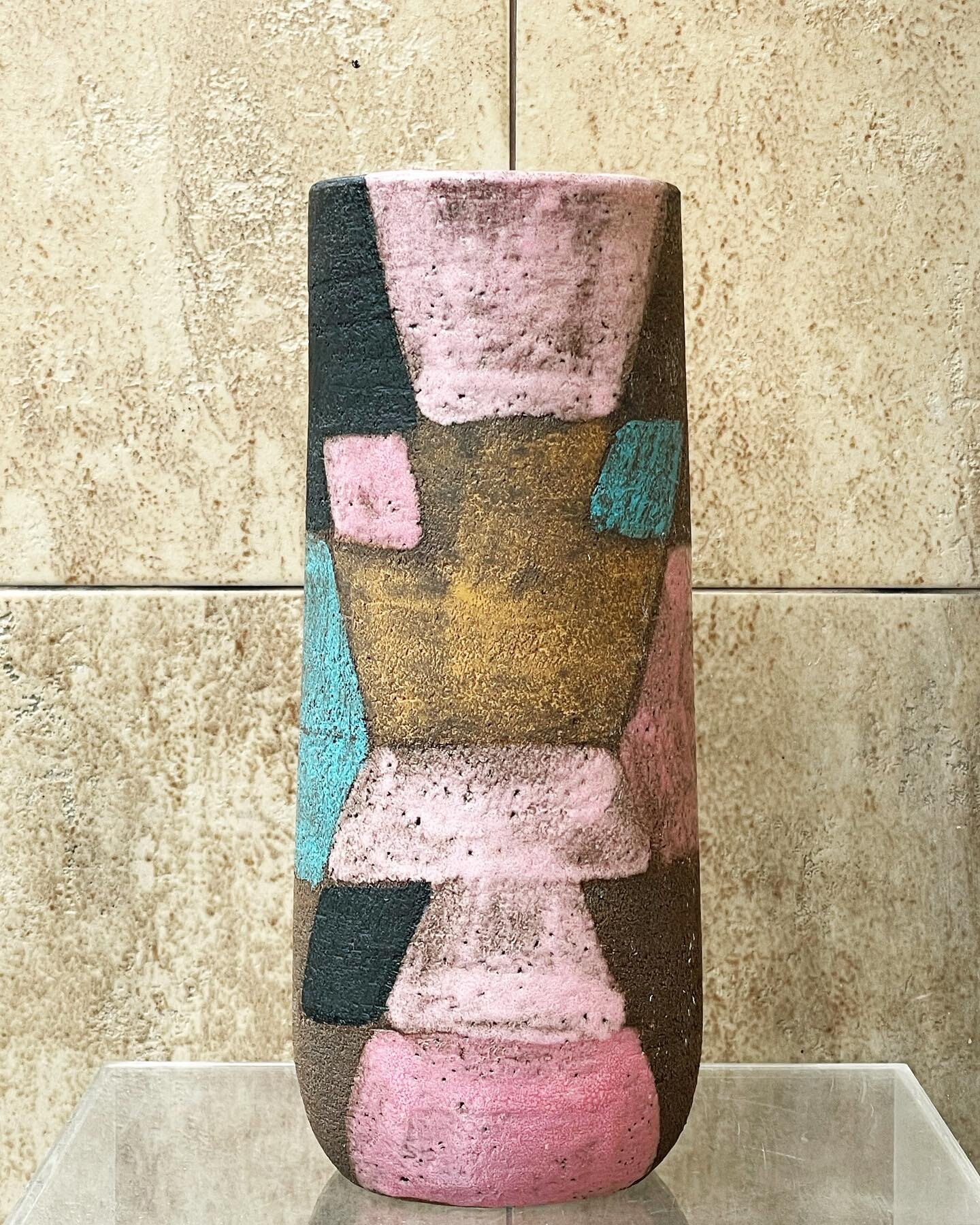 Bittossi Pottery &bull; Patchwork Vase &bull; 1960&rsquo;s Italian &bull; 12&rdquo; tall &bull; $1,800 
&bull; 
&bull; 
&bull;
&bull;
#bittossi #bittossihome #bittossiceramic  #bittossipottery #pottery #ceramic #vase #1960s #museum #gallery #interior