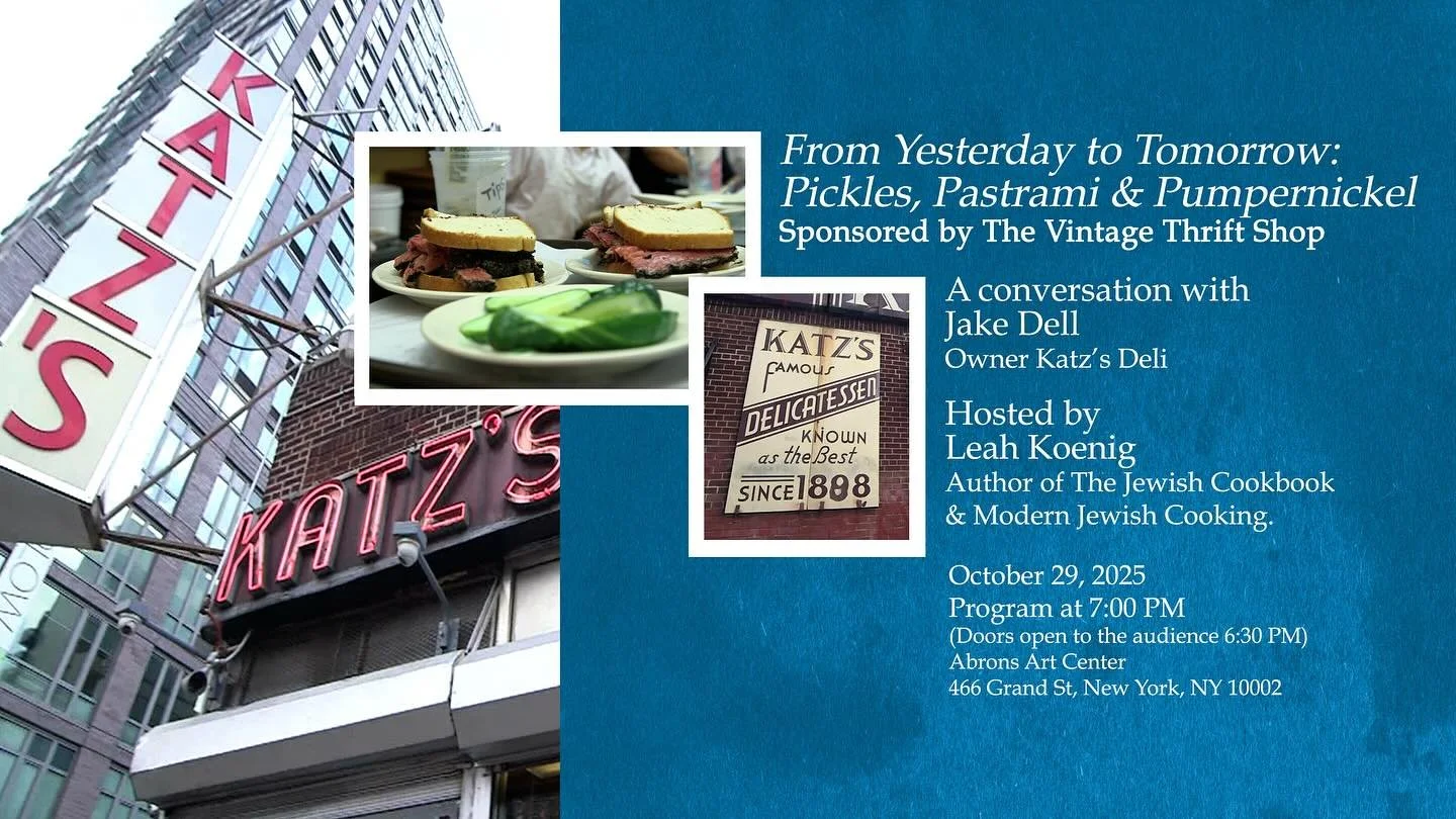 Today! Closing at 5:45 pm &bull; But you can find us at the Abrons Art Center at 7 pm for &ldquo;From Yesterday to Tomorrow: Pickles, Pastrami &amp; Pumpernickel&rdquo; a conversation with Jake Dell the owner of @katzsdeli hosted by Leah Koening auth