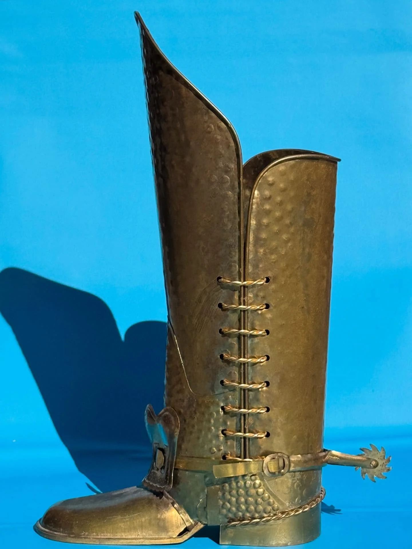 Two Foot Tall Midcentury Brass Boot Umbrella Stand &bull; SOLD 
&bull;
&bull;
&bull;
&bull;
&bull;
#vintage #midcentury #interiordesign #nycapartments #thrift