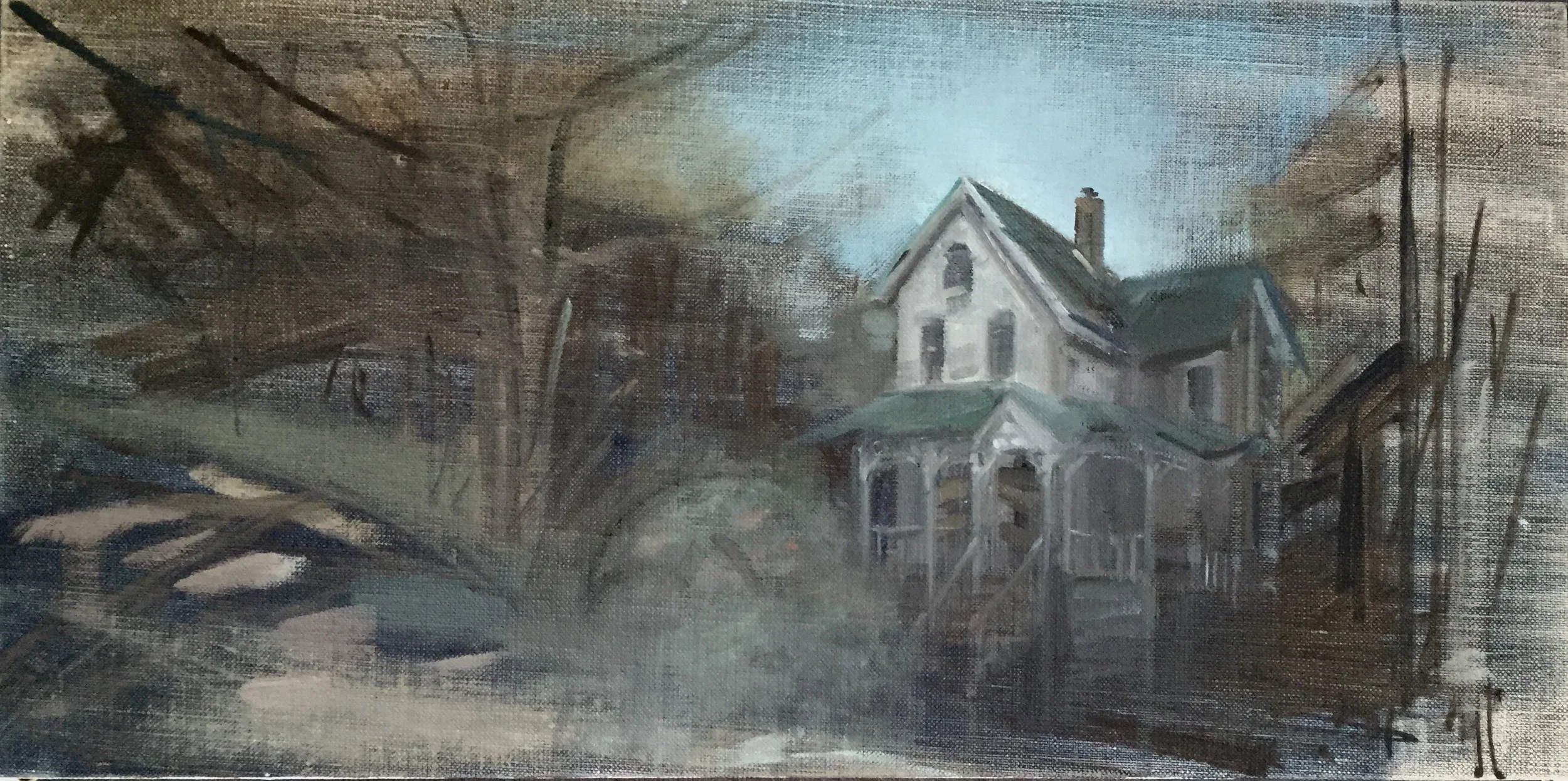 An abandoned house down the road: The House of the Gloming. 