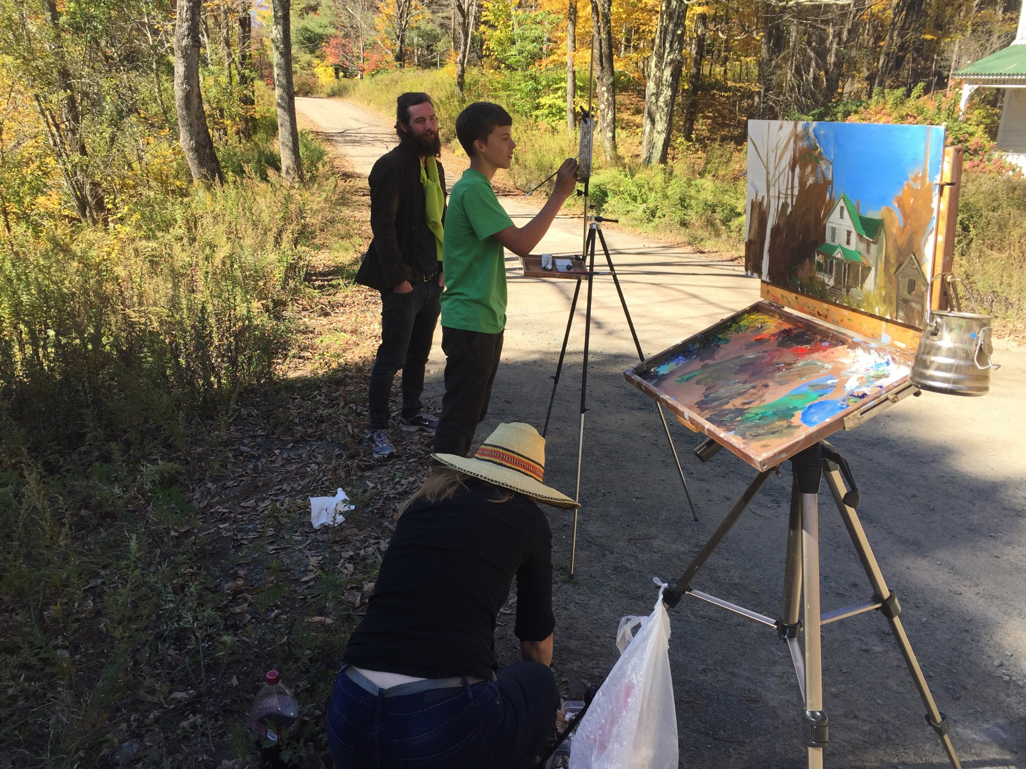 Wyatt painted on Sunday with us at The Gloming!