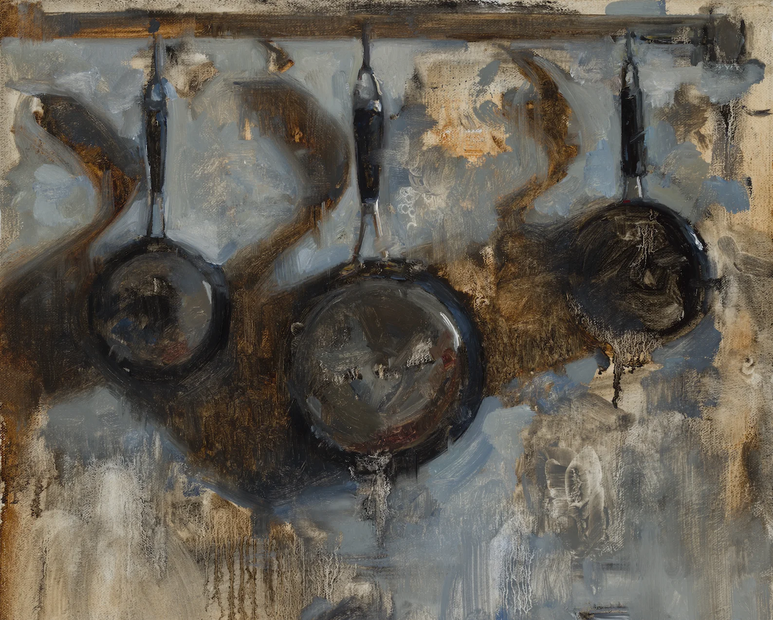 "Hanging Pots," 15 x 12 inches.