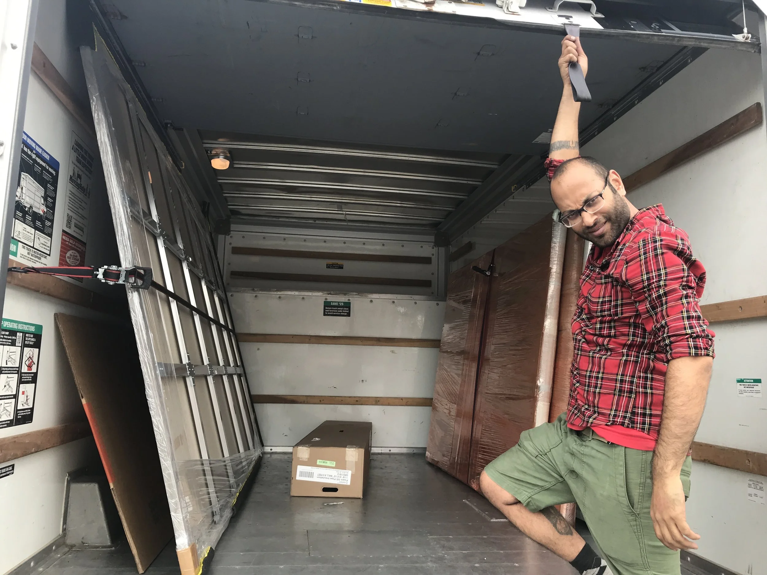 Vin outside Soho Art Materials loading the truck.