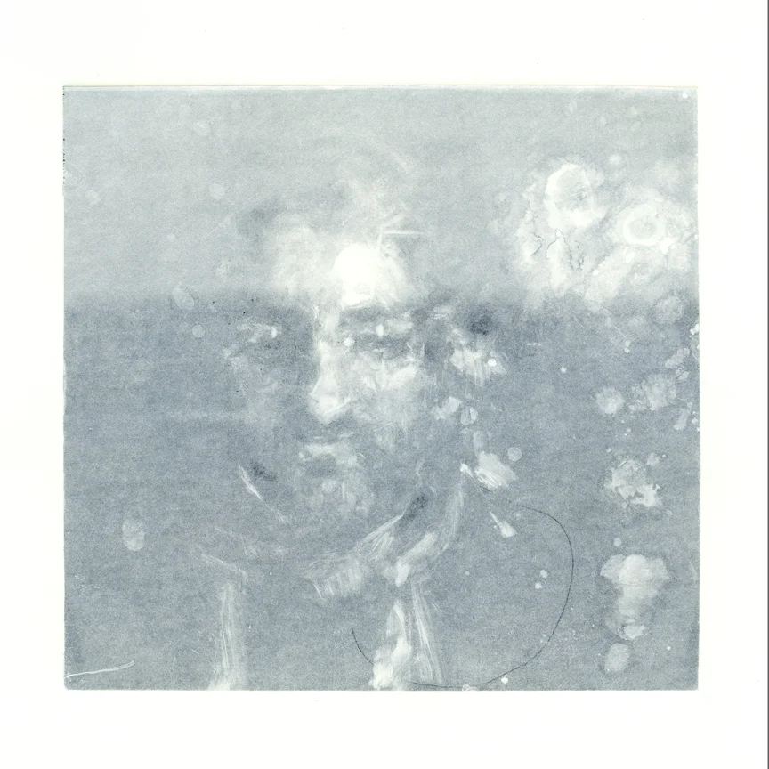 “Rubino Ghost,” monoprint, 18 x 20 inches, 2018.