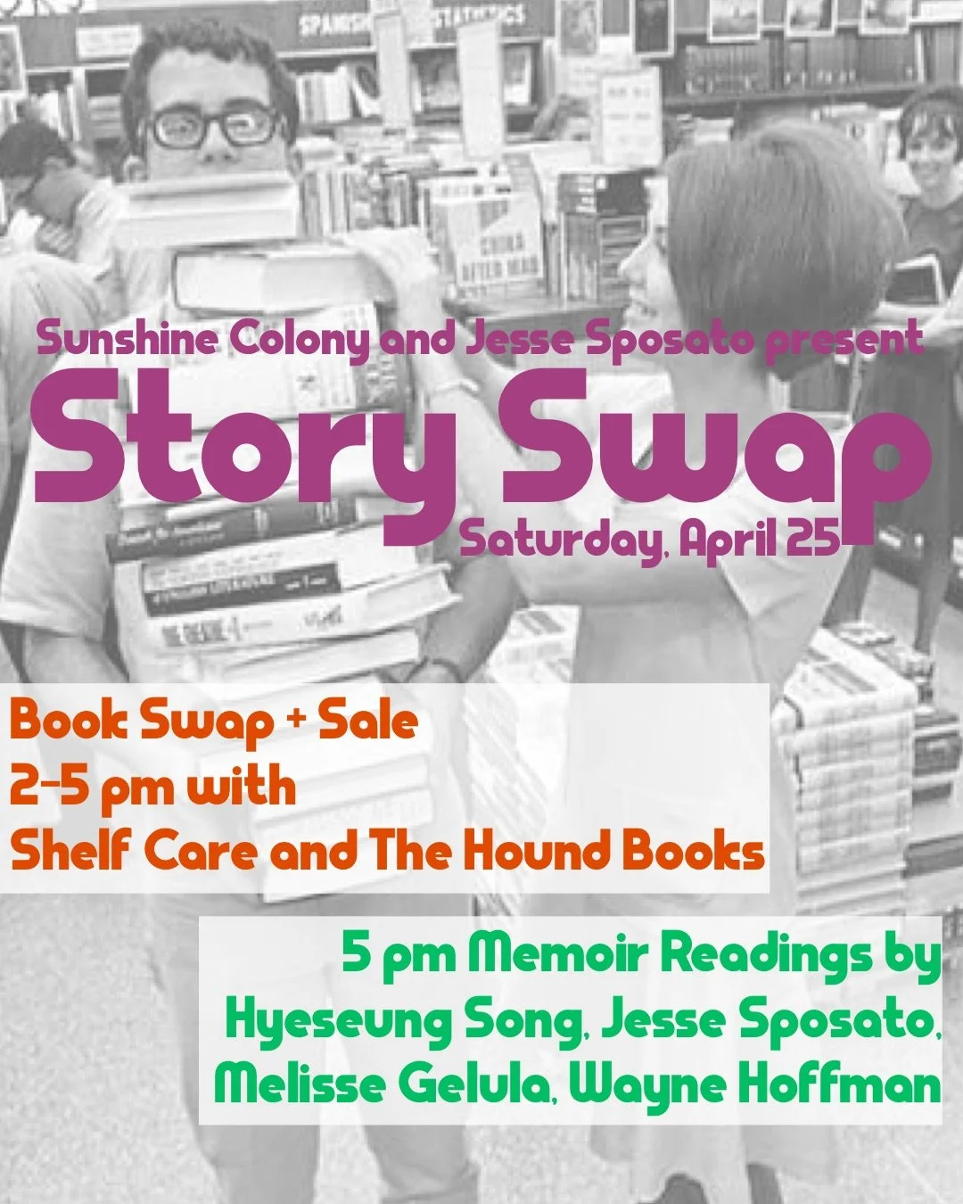 Memoir Readings at Sunshine Colony