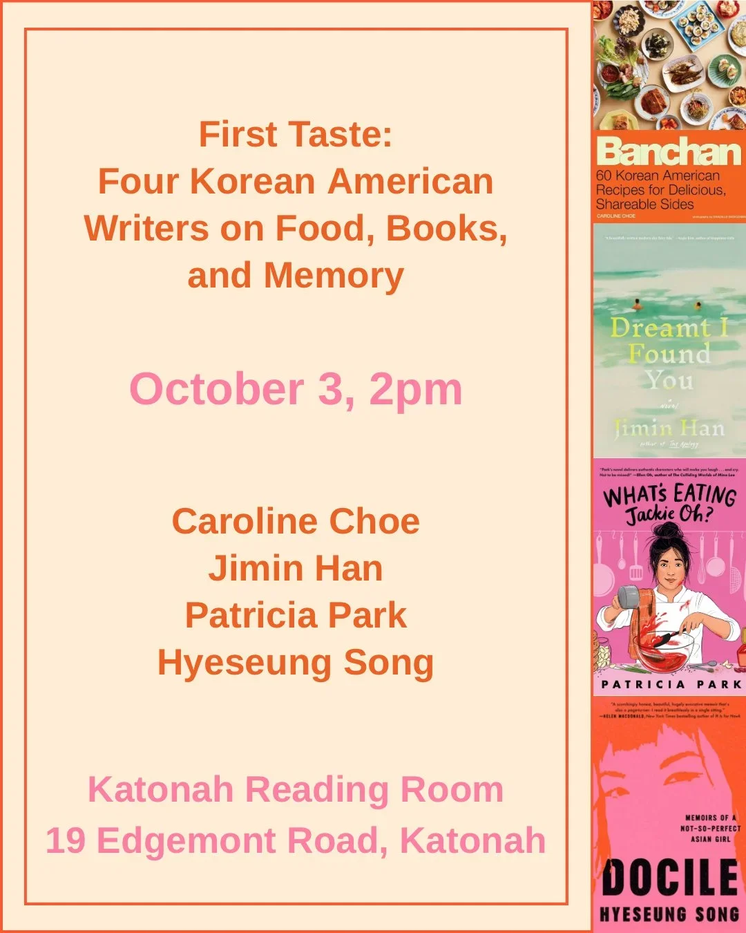 First Taste, Author Talk at Katonah Reading Room