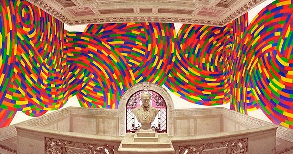 Sol LeWitt Wall Drawing #1131, Whirls and twirls, 2004 Wadsworth Atheneum Museum of Art Hartford, CT Image © 2015 Wadsworth Atheneum Museum of Art. All Rights Reserved. ––