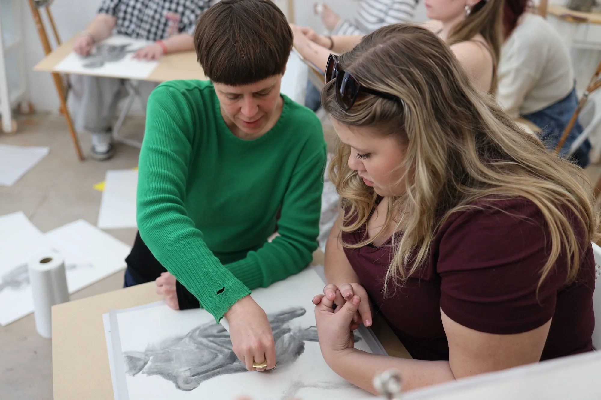 Tutor Emma seach with a student teaching