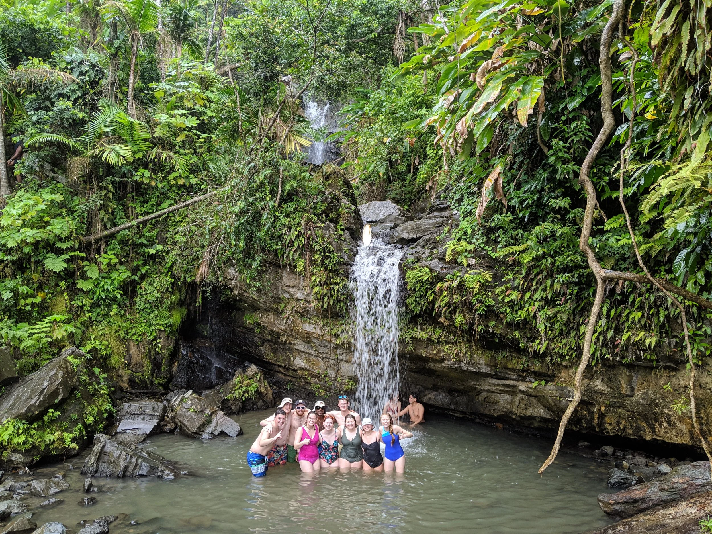 The natural spring we decided to get into