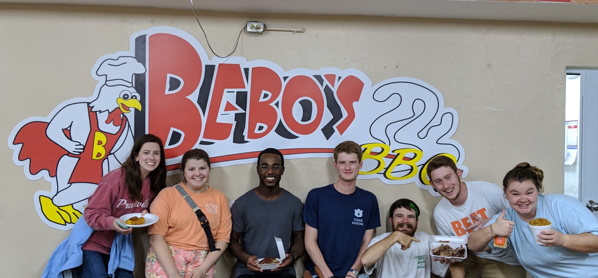 Several of us went to Bebos after dinner and ice cream around 9 o’clock at night. Bebos is kind of the equivalent of cookout for Puerto Rico- cheap and amazing food with the main difference being Bebos specializes in meat (pulled pork, chicken, ribs, etc). From left to right: Tatum Connell, Taylor Vaughan, AJ Stanley, Richard White, JT Mercer, Ben Gourley, Becca Lamb