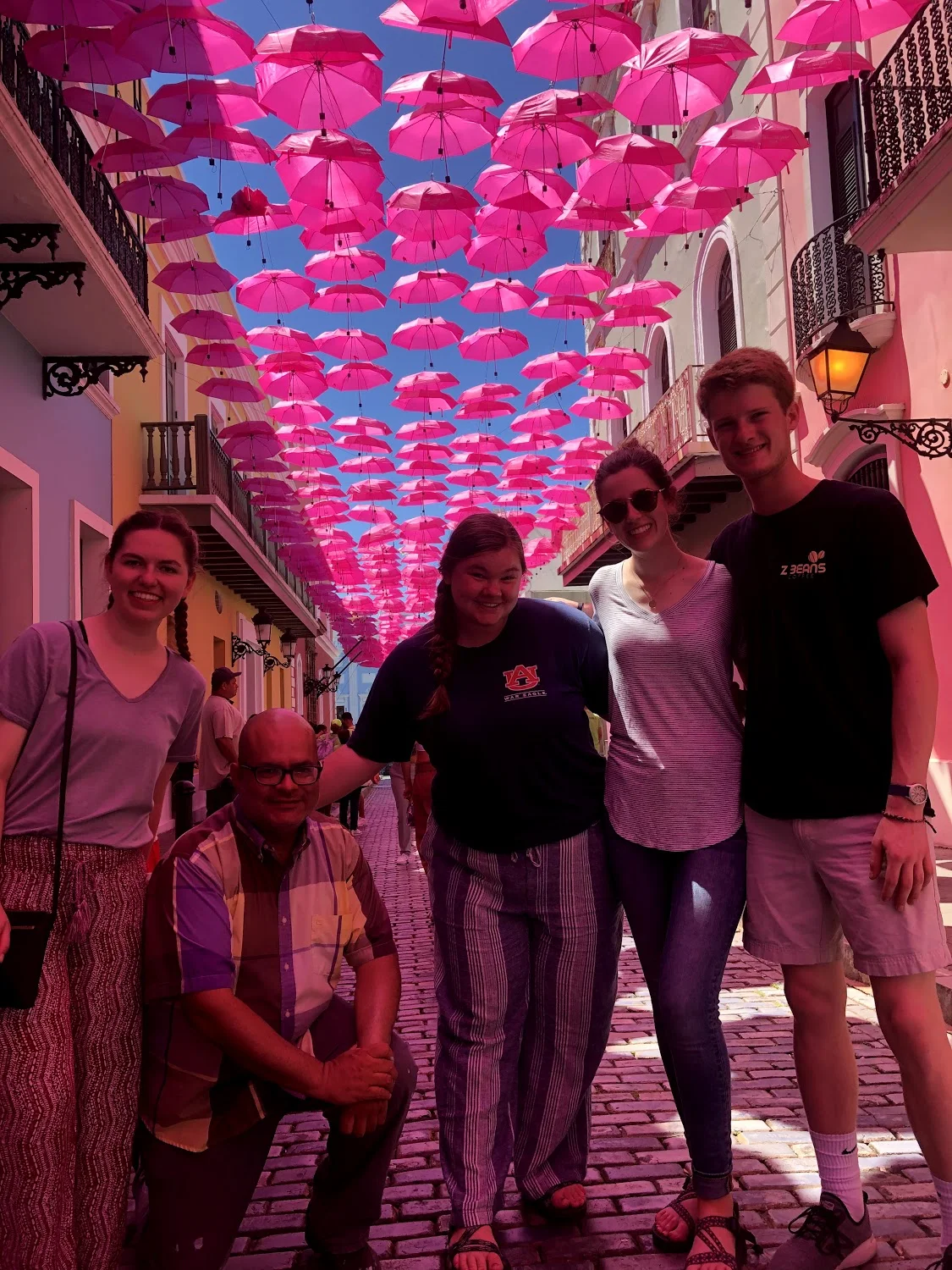 Team 1/ Alpha all take a moment to hang out at Umbrella Street after a week’s work before heading back to the States. From left to right: Lindsey Baird, Miguel (our translator), Becca Lamb, Tatum Connell, Richard White