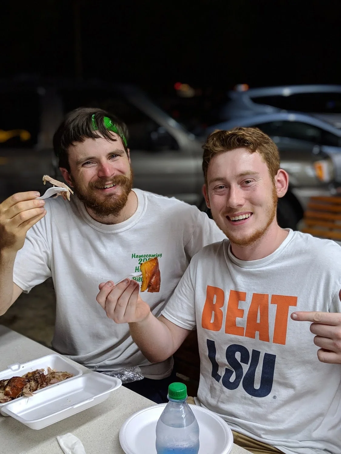 JT Mercer and Ben Gourley tried some pulled pork from Bebos. They LOVED it!!