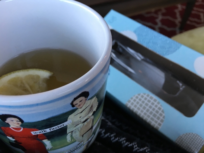 Yes, that's a hot toddy. It's therapeutic! I need something to take the edge off while I daydream about trail running and read horror stories of runners who tried to do marathons with pneumonia.