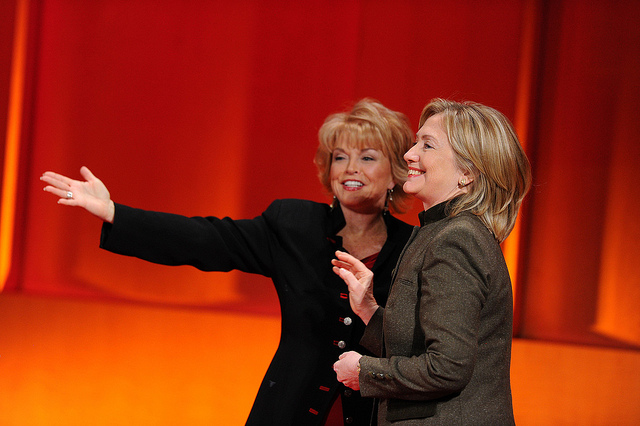 With Hillary Clinton, 2010