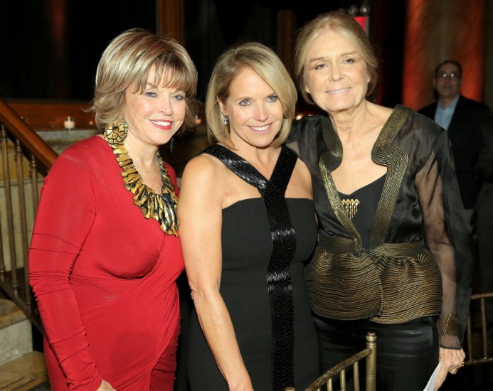 With Katie Couric and Gloria Steinem 